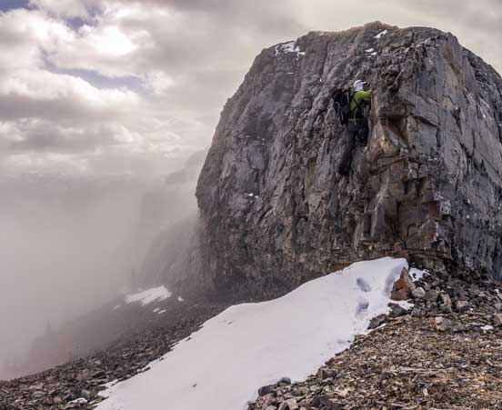 Ben re-ascending the crux. Photo by Vern