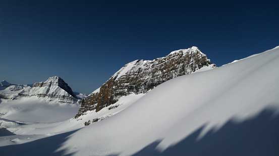 Gaining the steep roll on the glacier.