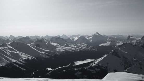 Mt. Hector dominates the skyline looking over Bow Pass