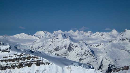 Peaks on the Freshfield Icefield.