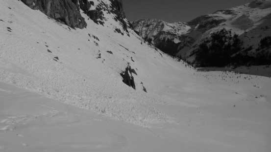 Firstly I had to traverse a long ways on this south facing section