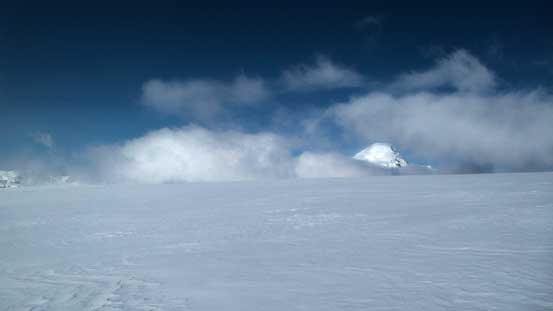 Some clouds were forming up and passing by