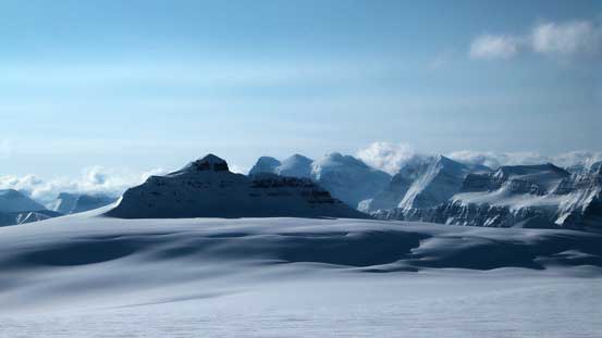 We were getting higher than Castleguard Mountain - my first summit on the Columbia