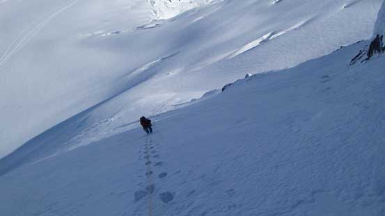 Looking back at Ben and Vern following me up