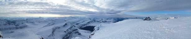 Panorama from the summit of Mt. Columbia. Click to view large size.