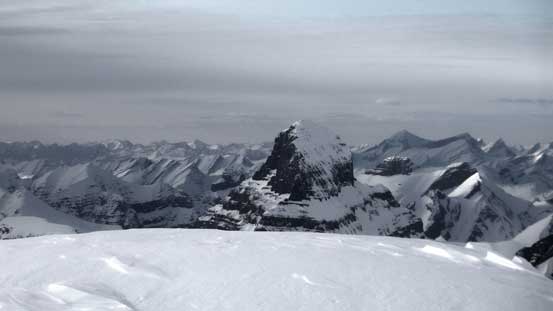 Looking down at the hardest 11,000er - Mt. Alberta
