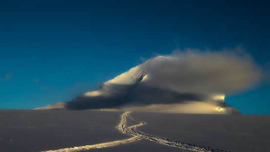 Mt. Columbia with a piece of cloud