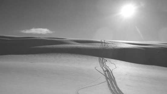 Looking down at Vern and Ben (tiny dots) in the Trench