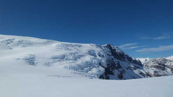 Looking back revealing some neat view of the seracs