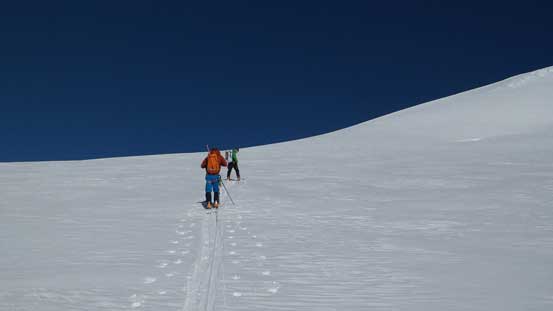 Higher up it got steeper