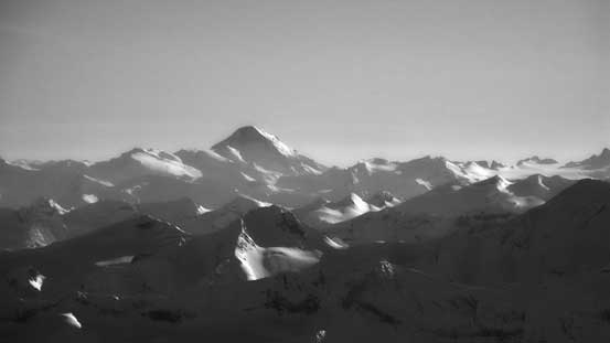 Mt. Sir Sandford in the distance - highest peak in Selkirks