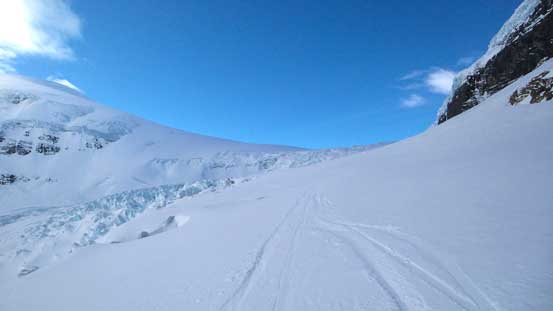 Looking back from just past the Snow Dome drop zones