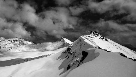 On the 1st high col, looking towards an unnamed summit