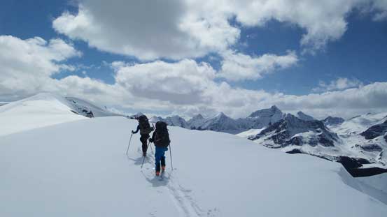 We traversed along this ridge crest for a while