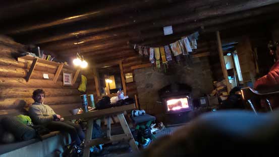 Liam enjoying the Hut.