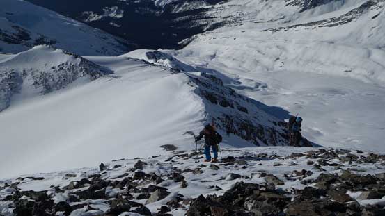Bootpacking up scree initially