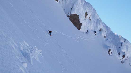 Looking back at Ben and Liam following