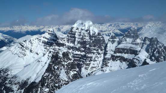 We could see the ascent side of Mt. Geikie. It's a beautiful view but also a bit of an emotional sight knowing what happened there in the August of 2012..