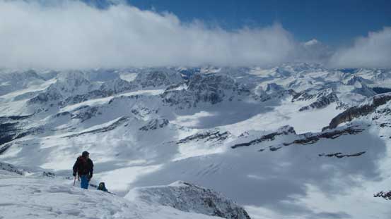 Ben arriving at the summit