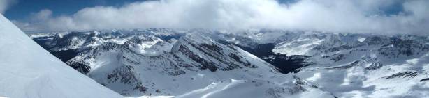 A panorama view from near the summit. Click to view large size.