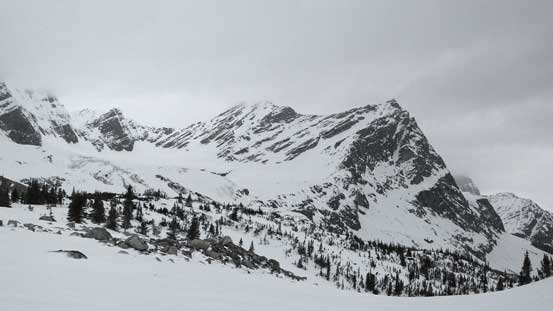 Looking back, Outpost Peak doesn't look hard to ascend from this side