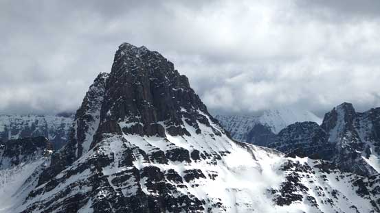 A zoomed-in view of Blackhorn Peak