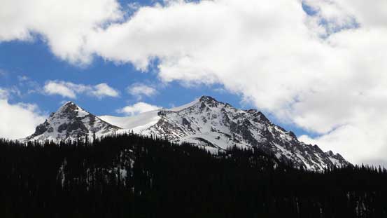 Looking back at our objective - Thunderbolt Peak