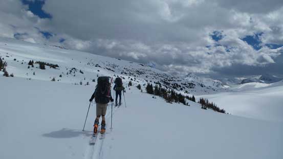 Liam and Ben ascending back up Maccarib Pass