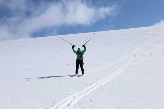 Vern enjoying a fast descent into the Trench. Photo by Ben