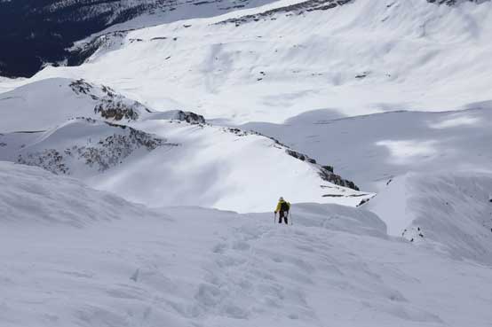 Time to descend. Photo by Ben