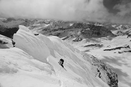 Me continuing down the S. Ridge. Photo by Ben