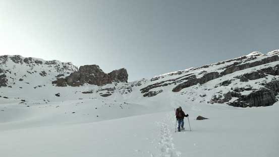 Ben continuing down the slope