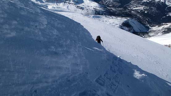 Ben arriving at the summit