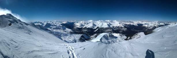 A panorama from near the summit. Click to view large size.