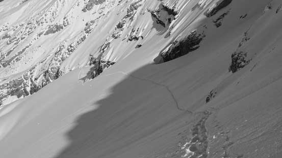 Here's that long diagonal traverse