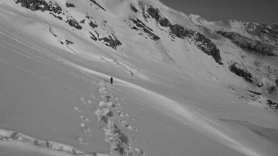 Ben looks tiny compared to this slope!!