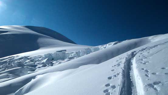 Following a well-set track up the Ramp