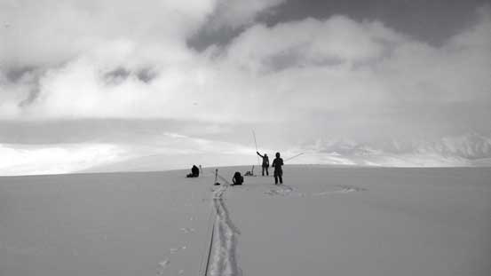 Just before weather moving in we decided to set up camp