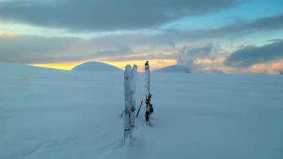The storm sort of passed by. We got some nice sunset colours