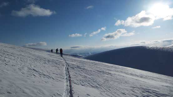 Ben, Vern and Kevin following me on the traversing bench