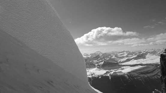 Looking back towards the 2nd bergschrund