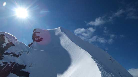At the col, looking upwards. It doesn't look that steep anymore