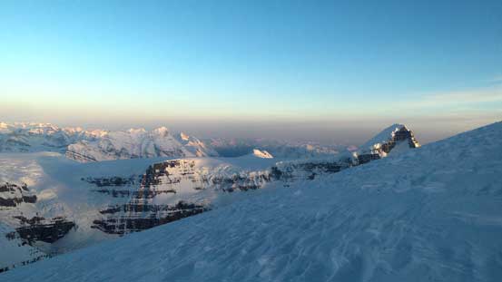 Mt. Bryce and Mt. Columbia in evening colours