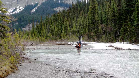Easily crossed Rice Brook. It was cold though...