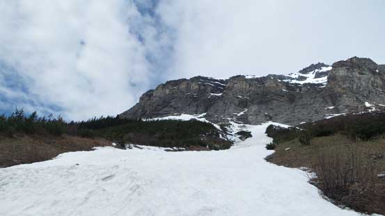 Looking upwards. It's very foreshortening