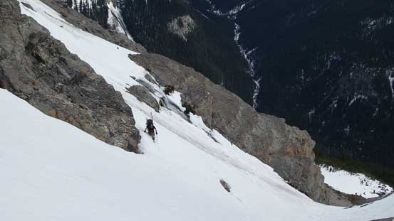 Another slope traverse that we used to cross that waterfall