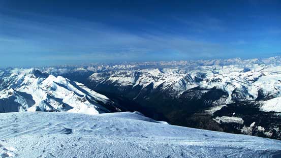 Bush River Valley is now 2500 vertical meters down low