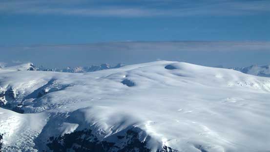 This picture clearly shows there're lots of huge crevasses on Snow Dome