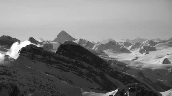 The mighty Mt. Forbes rises behind Mt. Alexandra