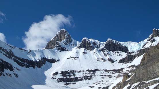 Back to camp, looking back at this gigantic couloir